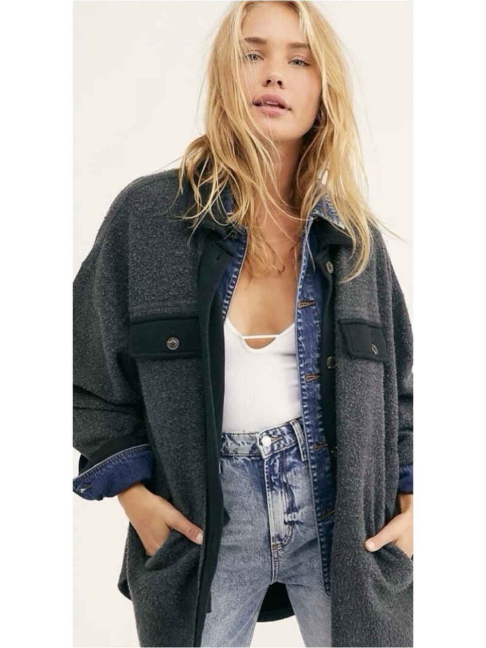 Free People Charcoal Gray ruby Jacket